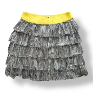 MIA New York | Tiered Tinsel Tassel Skirt (M)